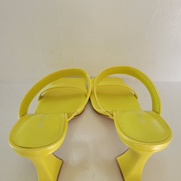 NEW with box Marc Fisher Yellow Heels Zasha Sandal Sz 7.5M - Picture 4 of 4